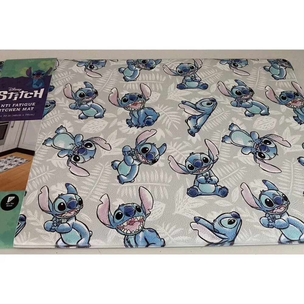 Disney Stitch Poses Anti Fatigue Kitchen Tropical All Over‎ 18 X 30” NEW
